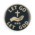 Faith-Inspired Button Magnet Set - Let Go Let God (1 & 10 pcs)